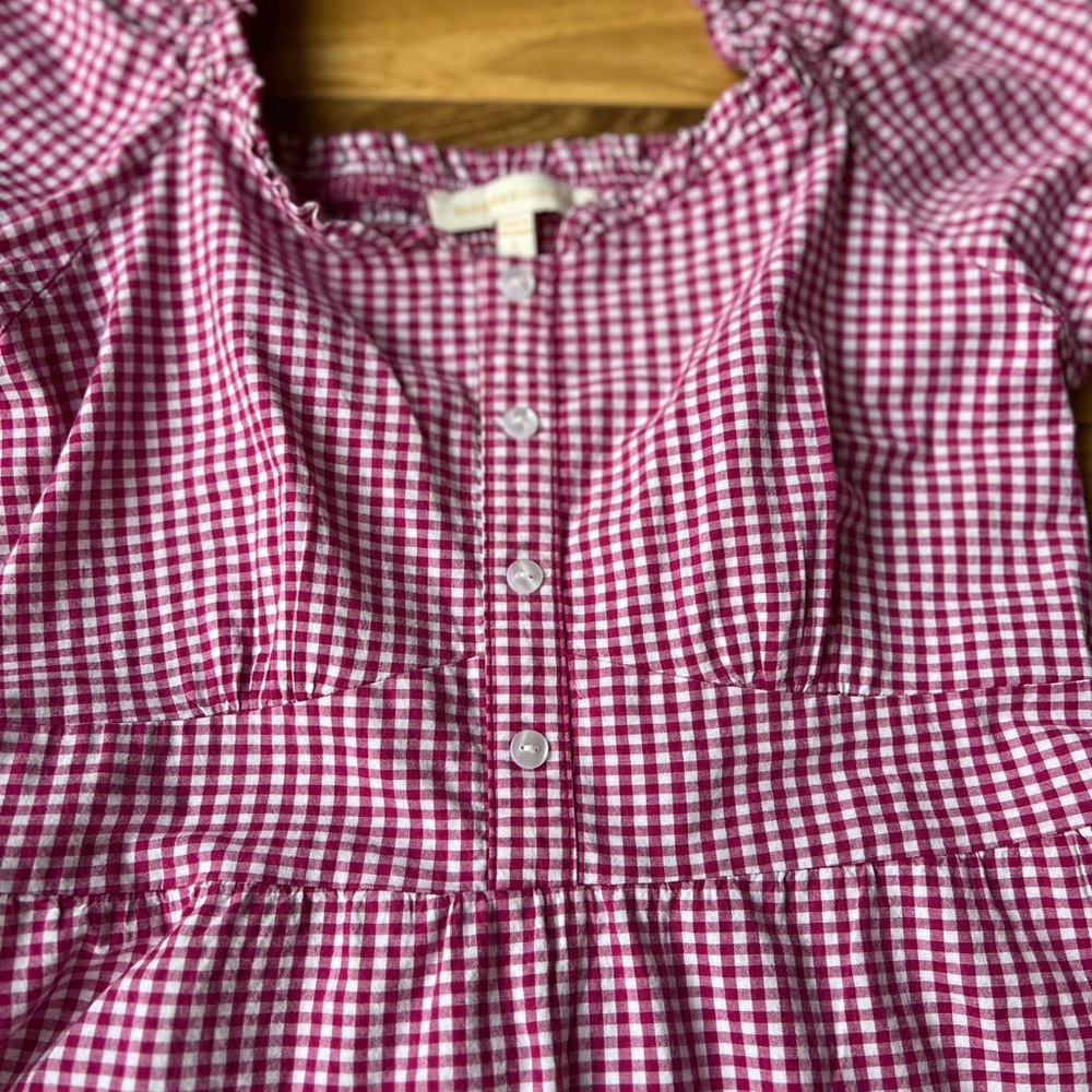 Chic Pink Checkered Midi Dress - Picture 12 of 12